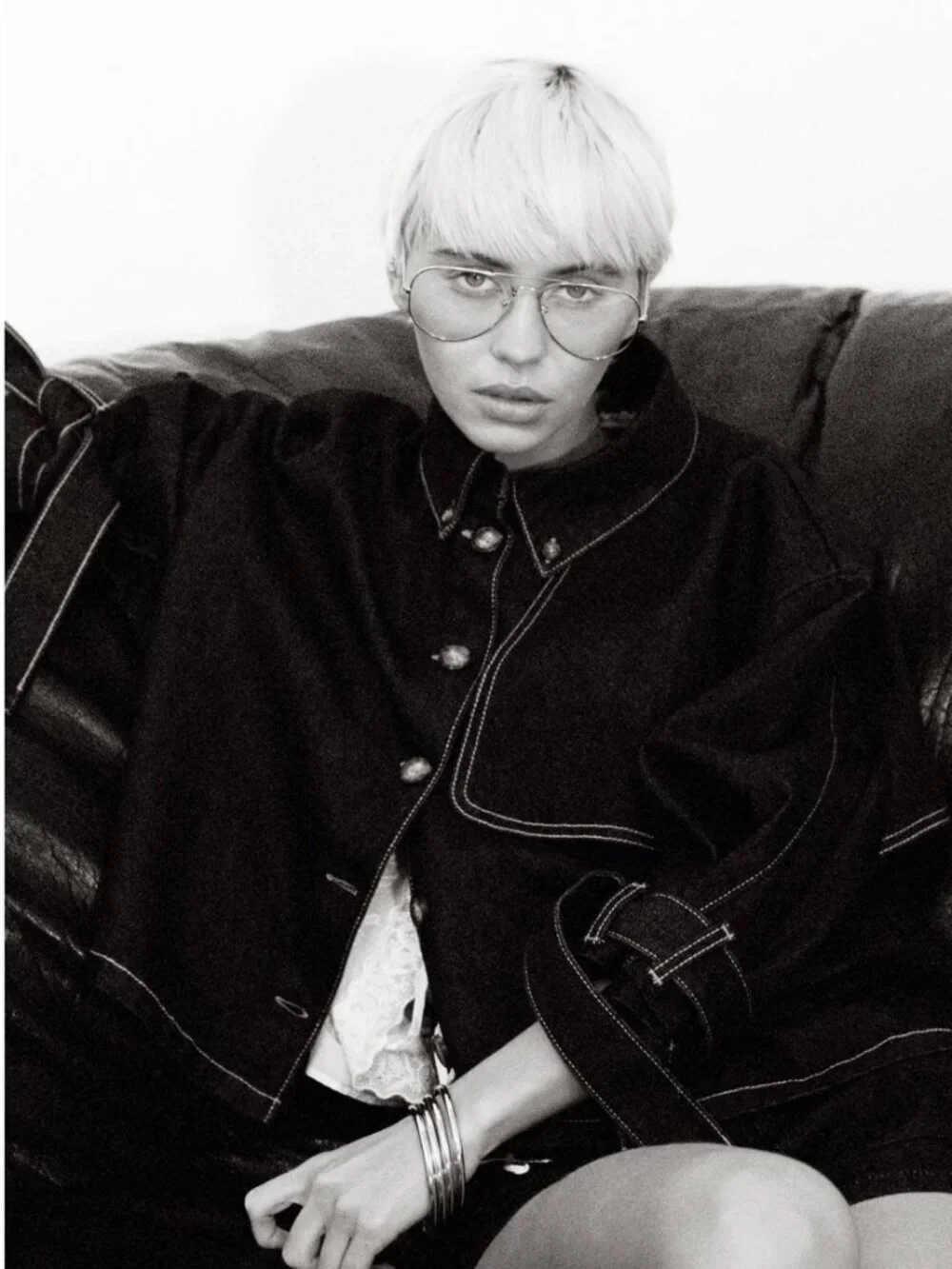 Cape-like denim jacket - Picture 12 of 13